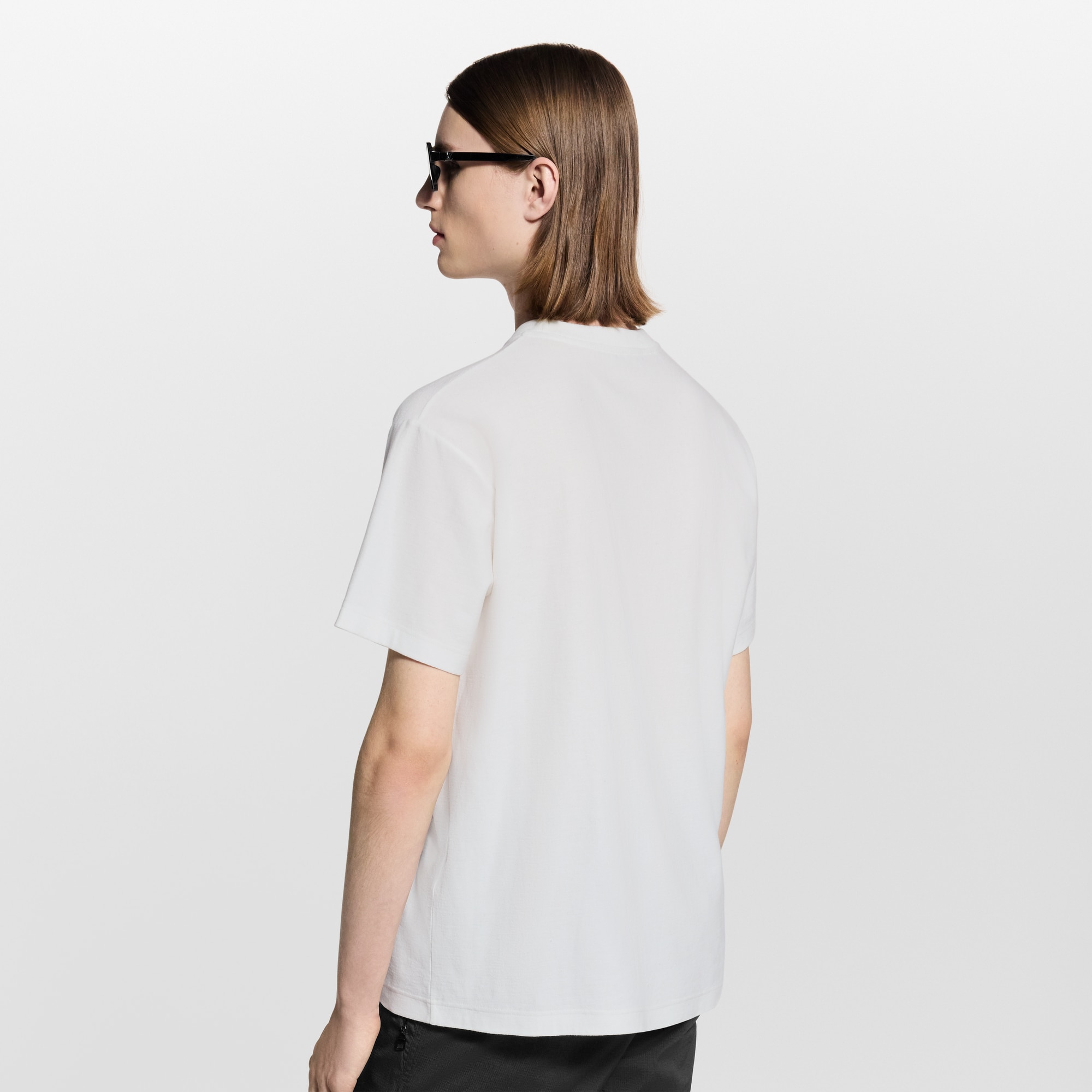 Velvet Jacquard Short-Sleeved T-Shirt - Luxury White | LOUIS VUITTON